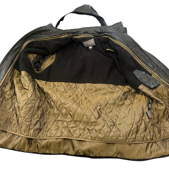 Vintage Wilsons Leather Black Insulated Hooded Jacket Size XL - Picture 5 of 16